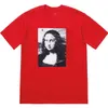 T-shirt per uomini estivi casual di moda Monalisa Soccer Monalisa Stampa o-scollo tops sciolti skateboard hiphop top top dimensioni eu