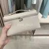 Loro tote çantaları LP tasarımcı çantası piana makyaj el çantası gerçek deri çantalar tuval devekuşu iki yönlü omuz crossbody mahsur kaldı