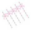 Wegwerpbekers Straws S Straw Party Supplies Bow-Tie Drink Paper Bowknot Decorations