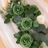 Decorative Flowers Artificial 25pcs Real Looking Elf Green Foam Fake Roses With Stems For DIY Wedding Bouquets Bridal Shower Centerpieces S