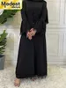 Etniska kläder blygsamma abaya ramadan musulman de mode maxi robe kalkon kaftan islamiska kläder muslim för kvinnor hijab klänning caftan vestidos t2405102jpz
