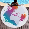 Carte de serviette mode ronde serviettes de plage d'été salée de bain épaisse en microfibre tissu 150 cm taille natation voyage sport enfants adultes