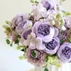 Fleurs décoratives Fleur artificielle Silk rose pour vase maison jardin arc mariage bouquet de mariée de Noël garale bricolage de bricolage décoration