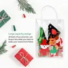 Opbergtassen Transparante PVC Handtas Kerstcadeauverpakking met handgrepen Winkelen Travel Clear Tote Jelly Bag Schoudermake -up