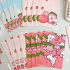 Geschenkomschakeling 5 -stcs/pack cartoon papieren zakken Koreaanse kawaii aardbeiverpakking snoep sieraden sieraden opslagorganisator