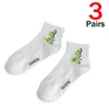 Chaussettes de femmes 3 paires Jacquard Modèle peu profond tube gitan peu hip hop sable de plage de plage