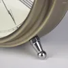 Table horloges antique cuivre métal alarme silencieuse Décoration de chevet de chevet Roman numérique