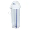 Bouteilles d'eau double bouteille en verre à boire avec paille à double usage sportif usage plastique