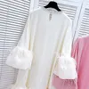 506 L 2024 Milaan Runway Dress Spring Summer Lange Mouw Crew Neck Pink Abrikoos Jurken Damesjurk Mode Hoogwaardige Luxijia