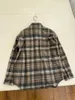 Arbetsklänningar 2024 Women's Fashion Plaid Suit Shirt Jacket Kjol 2-stycksuppsättning 1121