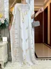 Roupas étnicas 2024 Novo vestido de robe curto de verão vestido de algodão solto lady com grande cachecol de cachecol boubou maxi islã feminino africano abaya t240510