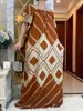 Vêtements ethniques Nouveau style Robe Slve courte avec une grande écharre