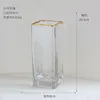 Vases Hydroponic Nordic Glass Vase Aesthetic Gold Luxury Ikebana moderne Small Design Transparent Plant Vasi Home Decor WK50VA