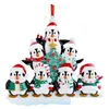 Décorations de Noël Ornement Famille Penguin Home personnalisé Home de Noël Decoration Tree Decoration Dec Drop Livilor Garden Festive Party Sup Ote82