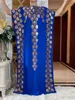 Vêtements ethniques Dubaï New Abaya pour les femmes Summer Short Slve Robe de coton Gold Embarque Loose Lady Maxi Robe africaine avec une grande écharpe T240510