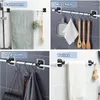 Hooks 4/2PCS Adjustable Nail-Free Curtain Rod Holder Clamp Self Adhesive Hanging Brackets Fixed Clips