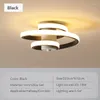 Taklampor Modern LED -ljus inomhus svart/vit spirallampa för vardagsrum sovrum korridor gång hem dekorativa belysningsarmaturer