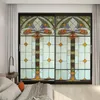 Adesivi per finestre in stile Church Privacy Glass Glassing Filma senza colla senza coa statico DECORATIVO PVC Anti UV