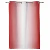 Curtain Red And White Gradient Outdoor For Garden Patio Drapes Bedroom Living Room Kitchen Bathroom Window