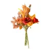 Dekoracyjne kwiaty sztuczne bukiety jesienne jedwabny pomarańczowy ślub rustykalny dom na Święto Dziękczynienia