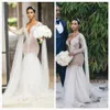 Arabe aso ebi sexy robes de mariée en dentelle luxueuse Crystaux perlés robes de mariée robes de mariée sirène zj222 290f