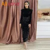 Robes de fête Elegant Evening Night For Women 2024 Musulman Longueur High Necy Sirène Longte Robes de mariage Forme