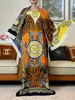 Этническая одежда 2023 Новые африканские летние мусульманские короткие платья с большим шарфом с цветочным свободным макси -ислам женщин Исламская одежда T240510