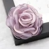 Dekoratif Çiçekler 10 PCS 5cm Şifon Organza Kumaş Yapay Kafa Bandı Kolye Gelinlik Dekorasyonu Ev Aksesuarları Diy sahte çiçek