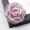 Dekorativa blommor 10st 5 cm chiffong organza tyg konstgjorda pannband halsband bröllop klänning dekoration hem tillbehör diy falsk blomma