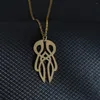 Colliers pendants Collier fantôme pour hommes femme enfant enfant drôle surnaturel Soul O Chain Bijoux en acier inoxydable Rock Punk