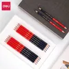 Lápices Deli Red Blue Pencil HB Bicolor Pen adecuado para niños y adultos en diseño Dibujo de marcado industrial de ingeniería y estaciones de lápiz de madera D240510