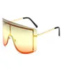 Flieger Sonnenbrille Teenyoun Fashion Ein Stück übergroße Frauen Sonnenbrille Stufe Sonnenbrille Bunte weibliche Schutzbrille großer Rahmen 6966859