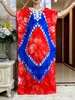 エスニック服2024新しいアフリカの女性ダシキ100％コットンフローラルドレス印刷されたネクタイショートスレーブマキシルーズアフリカンエレガントなアバヤT240510