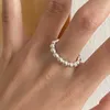 Знаменитые дизайнерские популярные кольца для любовников серебряное кольцо с бусинными женщинами чисто милые и простые круглые с обычным ванли