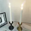 Ljushållare europeiska enkla retro kreativa mini dubbel ljusstake guldjärn hem dekoration kopp
