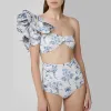 Swim Wear Suits OneShoder 3D Thresional Ruffled Badeanzug hoher Taille Falten Bikini y Rückenfreier eleganter Badebekleidung 2022 Stilvoller Dr. OTR9U