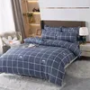 Beddengoed sets moderne geruite dekbedovertrek Twin maat 3pcs omkeerbare geometrische set kroon baard print dekbed voor paar kamer decor