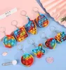 QC01 Halloween de Natal Favor Push S Keychain Toys for Kids Adult Silicone Camo Rainbow Ringent Pioneer Anti-Sress Bolty Toy Gift 200pcs6735056