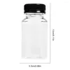 Bouteilles d'eau carrée carrée transparente bouteille de consommation d'alcool transparent de thé à lait transparent avec couvercle du jus réutilisable de boisson à la tête de récipient pour le soda