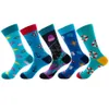 Herensokken Tijden Sokken gekamd katoentijmerk Brand Mens Socks Middle Tube Socks Jellyfish Fruit Swimming Circle Dames Sokken