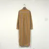 Casual Dresses 2024 Women Spring And Summer Jacquard Striped Resort Style Long-sleeved Shirt Dress