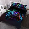 Bedding Sets BlessLiving Cool Nenon Game Machine Pattern Duvet Cover Set Gamepad Theme Comforter With 2Pilowcases For Home Decor