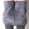 Leggings femininas Mulheres culotes calças de inverno de cintura alta para um ajuste elástico e esbelto com detalhe de saia plissada que aquecedores térmicos da coxa