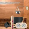 Bath Accessory Set 7L Luxury Finnish Sauna Aluminum Bucket With Long Handle Spoon Hourglass Humidometer Barrel Accessories