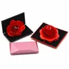 Sieraden Zakken 3-stijl 3D ROSE DIAMAND-VLASSE DASS RING KINSING Ketting opslagcase Valentijn Huwelijksvoorstel Geschenkhouder