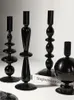 Candele Cancile Creative Retro Black Glass Toldom Home Soggio