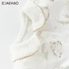 Mädchenkleider Icjaehao 2024 Kinder dünne Sektion Sommerkleid Baby Girl's Elegante Prinzessin kurzärmelig süße Rock-passende Kleidung