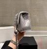 Womens Designer Bag Classic Mini Flap Square Quilted Lambskin Shoulder Bags Silver Crush Pearl Bead Ball Purse SHW Metal Hardware Crossbody Shoulder Handbags 17cm
