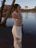 Tanks de femmes Boofeenaa Embellie Pearls Mesh See-Through Tops d'été pour femmes Shirts sans manches sexy Blouses Blanc Black C88-BG10