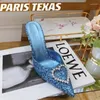 Chaussures habillées Taxas Paris paillettes Love Heart Rignestone pointu pointu Mules Luxurious Femmes Slippers Sexy Bling High Talons